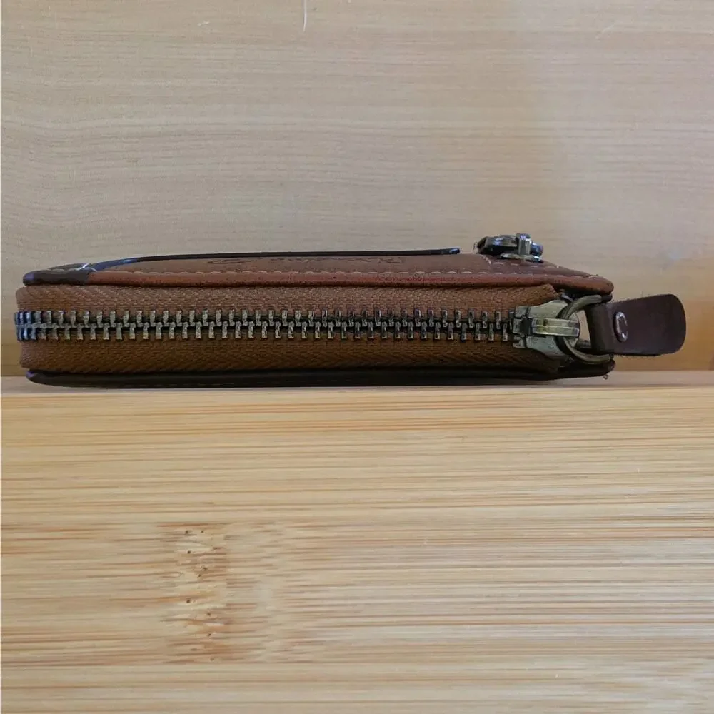 Vintage Style Leather Wallet w/ Multi-functional Storage - Zipper-up Wallet